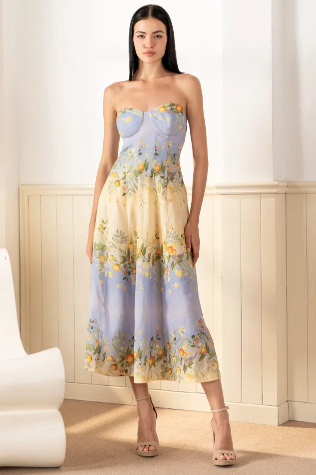 Women YUMI KIM Dresses JEN LINEN DRESS Coastal Grove Sunrise