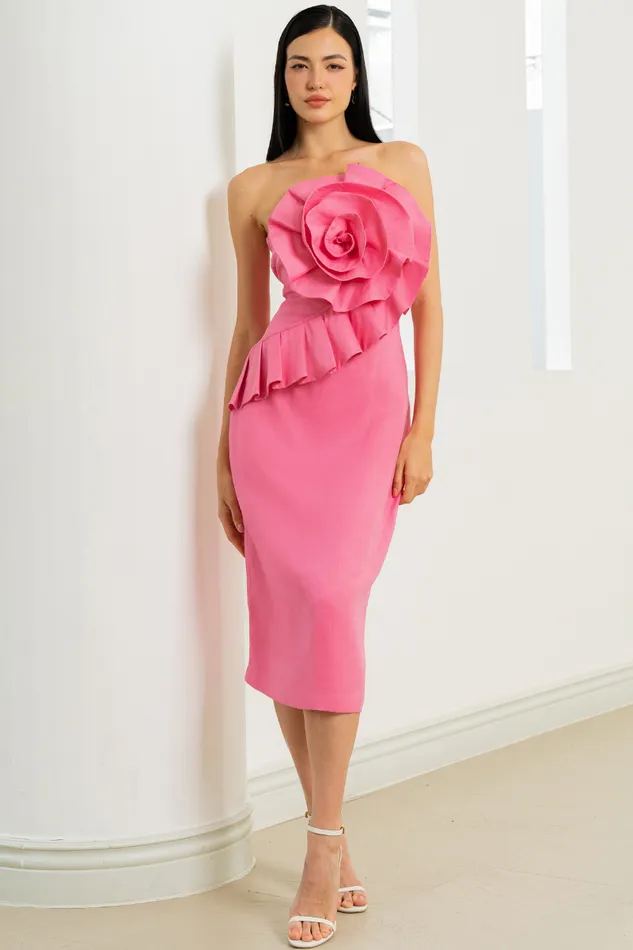 Women YUMI KIM Dresses RIO LINEN DRESS Pink Linen