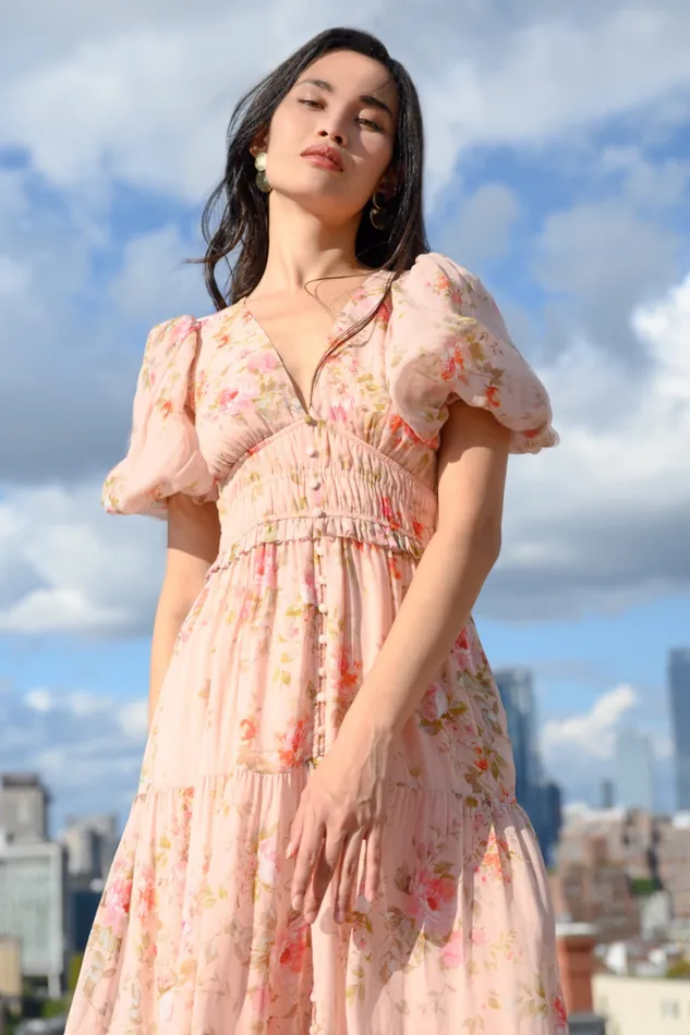 Women YUMI KIM Dresses VIVA MAXI DRESS Flirty Floral Blush