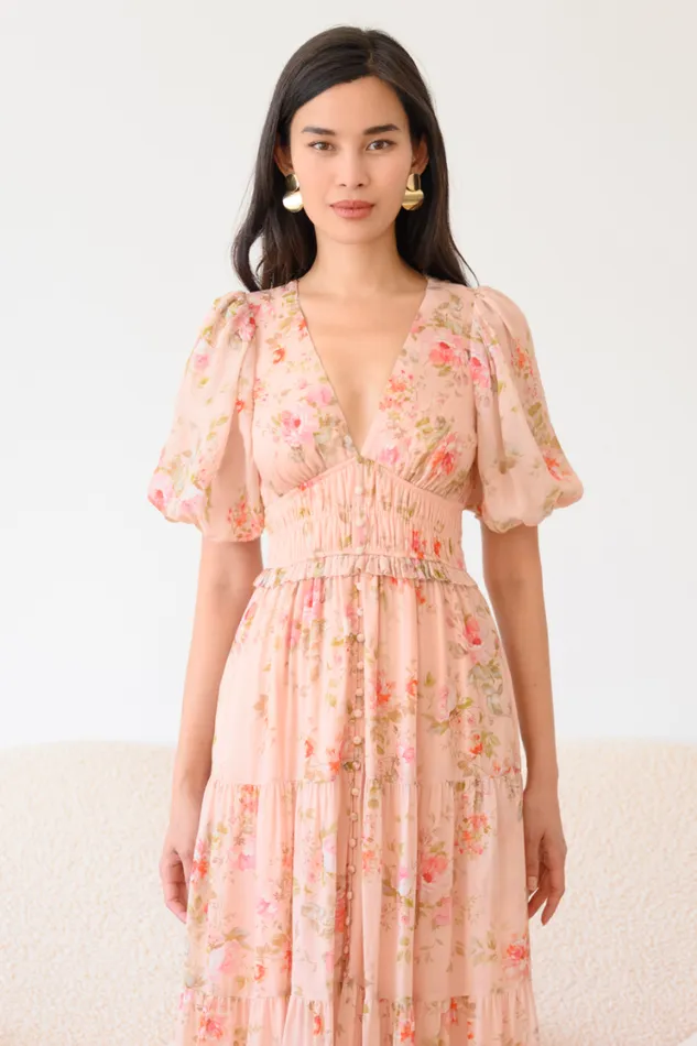 Women YUMI KIM Dresses VIVA MAXI DRESS Flirty Floral Blush