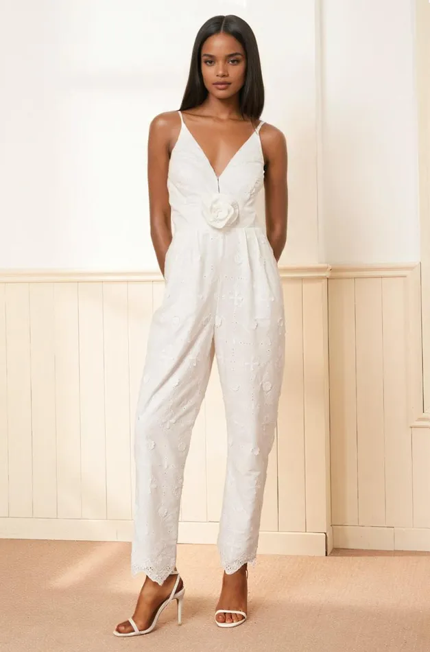 Women YUMI KIM Jumpsuits and Rompers BECKY JUMPSUIT California Eyelet White