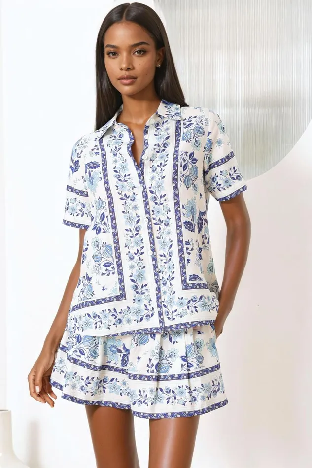 Women YUMI KIM Sets CARLY LINEN TOP Honeycomb Ivory