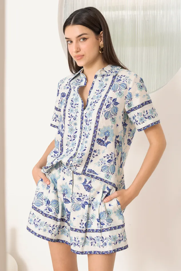 Women YUMI KIM Sets CARLY LINEN TOP Honeycomb Ivory