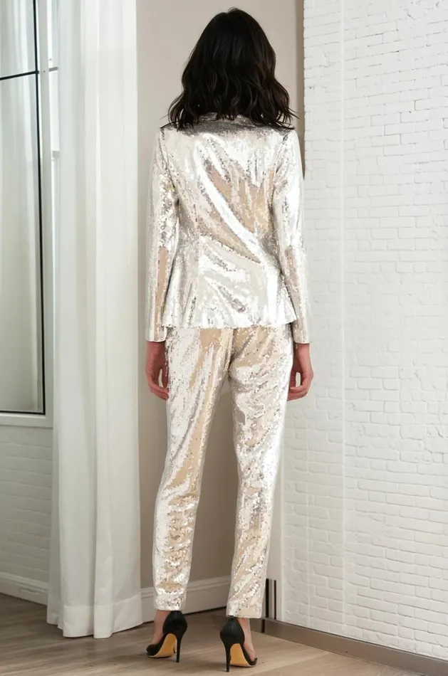 Women YUMI KIM Tops NANCY SEQUINS JACKET Silver Sequins