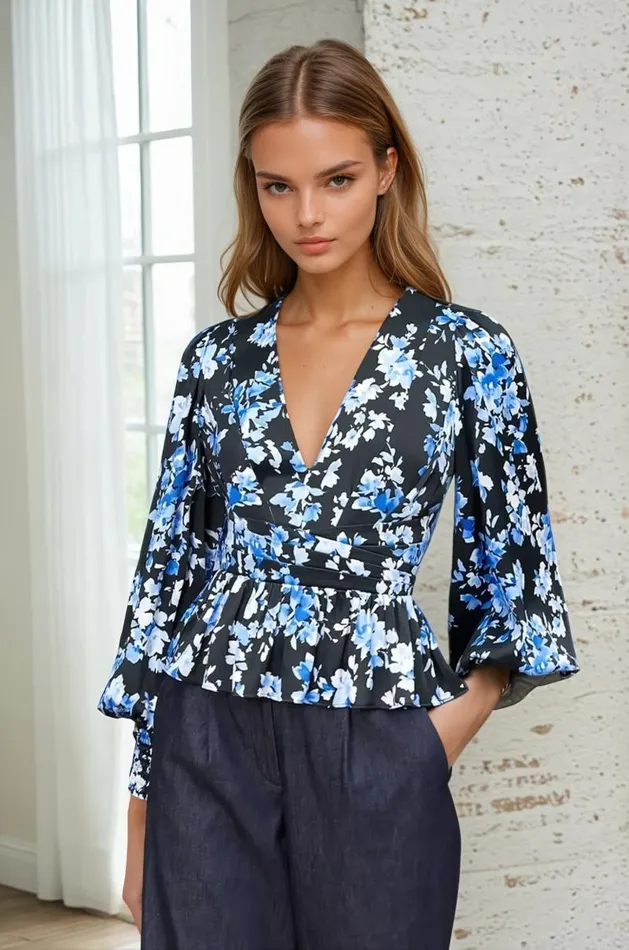 Women YUMI KIM Tops VALENCIA TOP Wanderlust Cyan