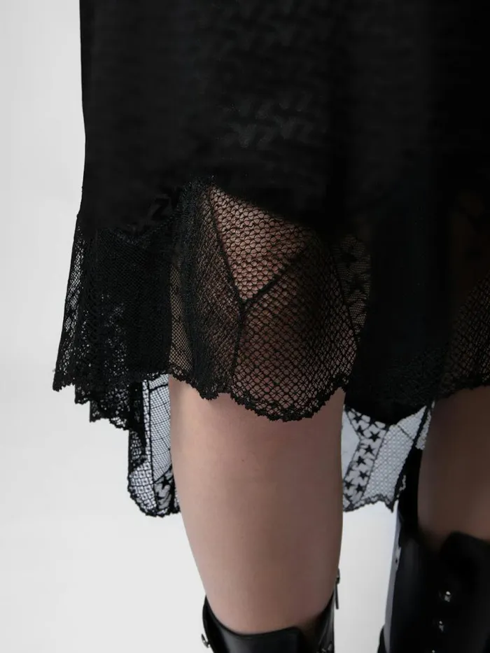 Women Zadig and Voltaire Dresses and Skirts Joslin Jacquard Skirt ZV 3D Black