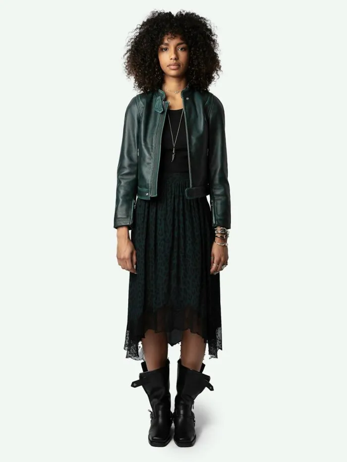 Women Zadig and Voltaire Dresses and Skirts Joslin Leopard Skirt Peaks