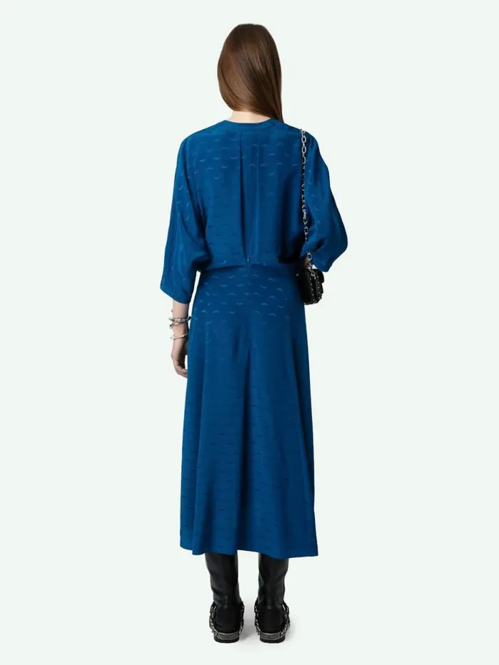Women Zadig and Voltaire Dresses and Skirts Ritany Jacquard Silk Wings Dress Overseas
