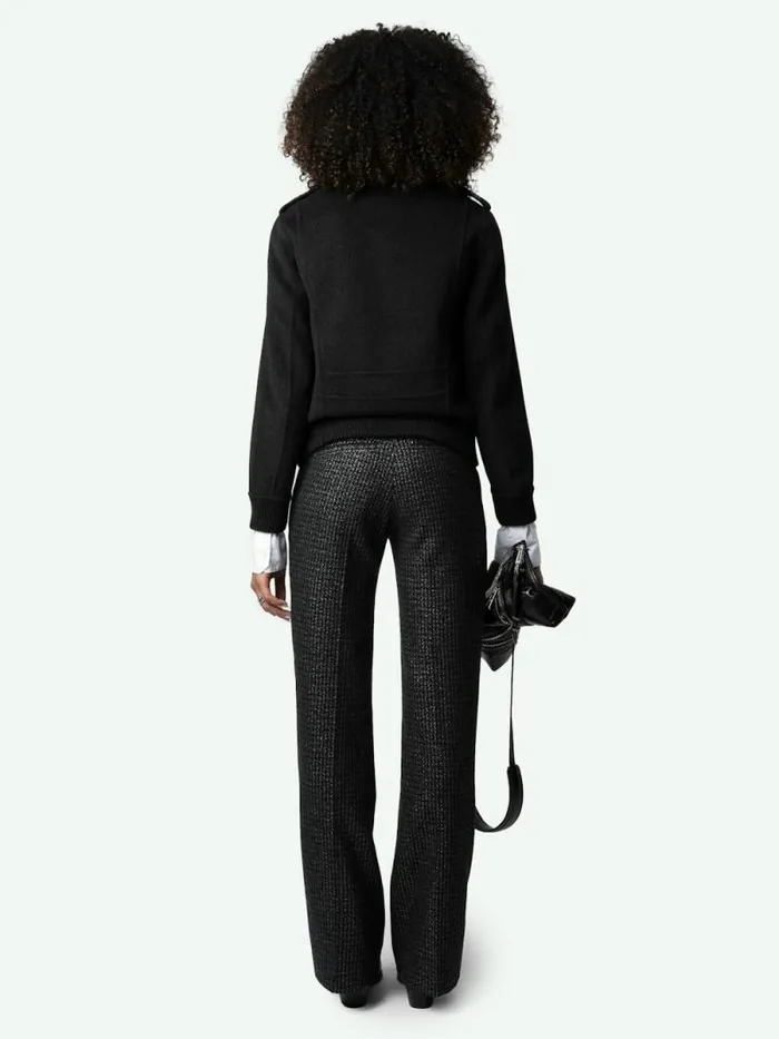 Women Zadig and Voltaire Jackets and Coats Luka Jacket Anthracite Women Zadig and Voltaire Jackets and Coats Luka Jacket Anthracite