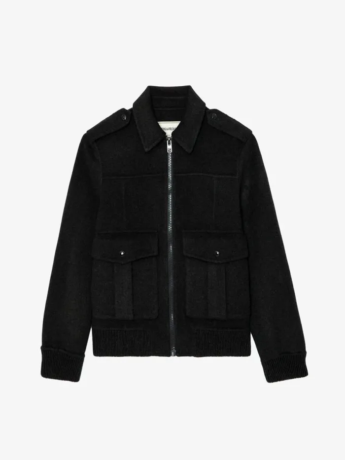 Women Zadig and Voltaire Jackets and Coats Luka Jacket Anthracite Women Zadig and Voltaire Jackets and Coats Luka Jacket Anthracite