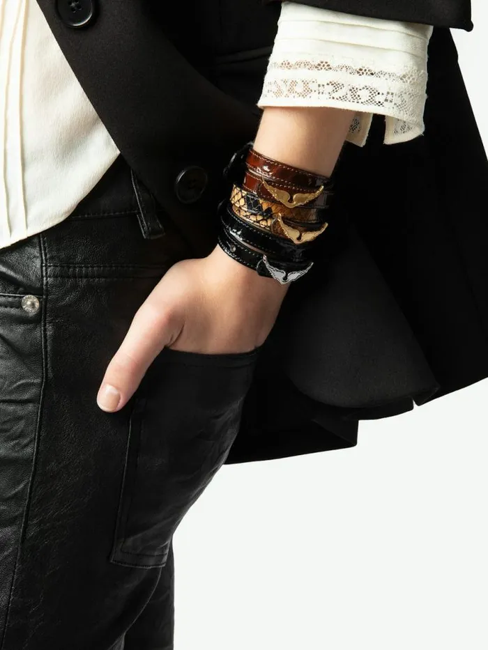 Women Zadig and Voltaire Jewelry Rock Leather Bracelet Heritage