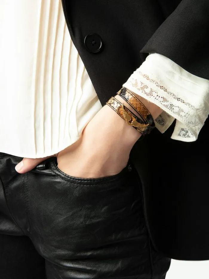 Women Zadig and Voltaire Jewelry Rock Leather Bracelet Heritage