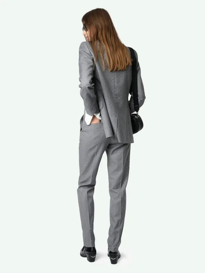 Women Zadig and Voltaire Suiting Panny Pants Gris Chine