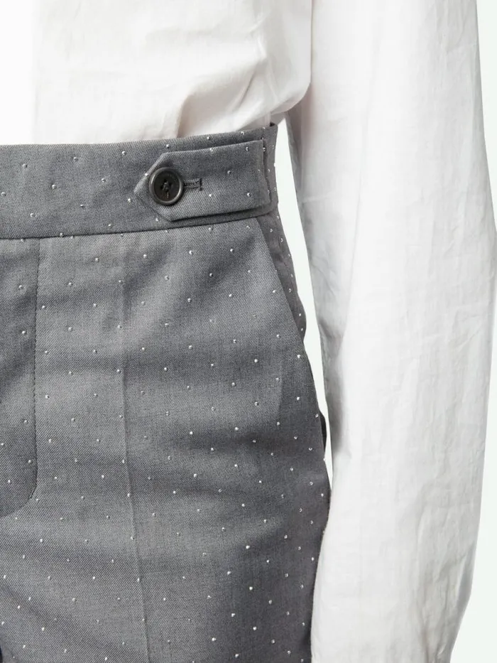 Women Zadig and Voltaire Suiting Panny Pants Gris Chine