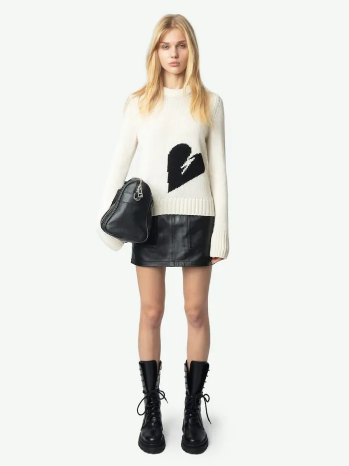 Women Zadig and Voltaire Sweaters and Cardigans Malty Wool Sweater Ecru