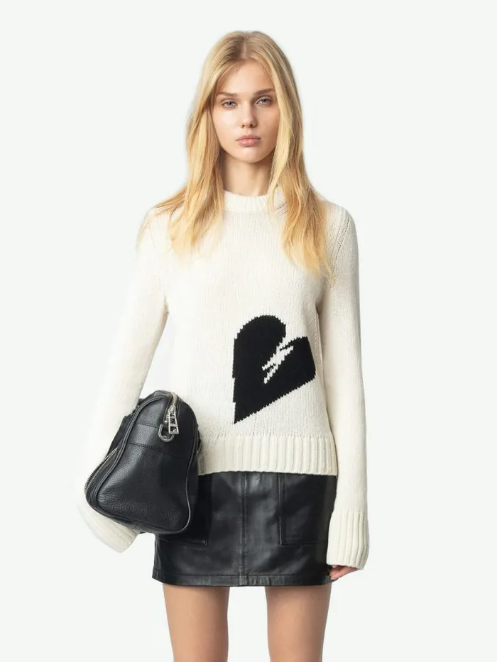 Women Zadig and Voltaire Sweaters and Cardigans Malty Wool Sweater Ecru