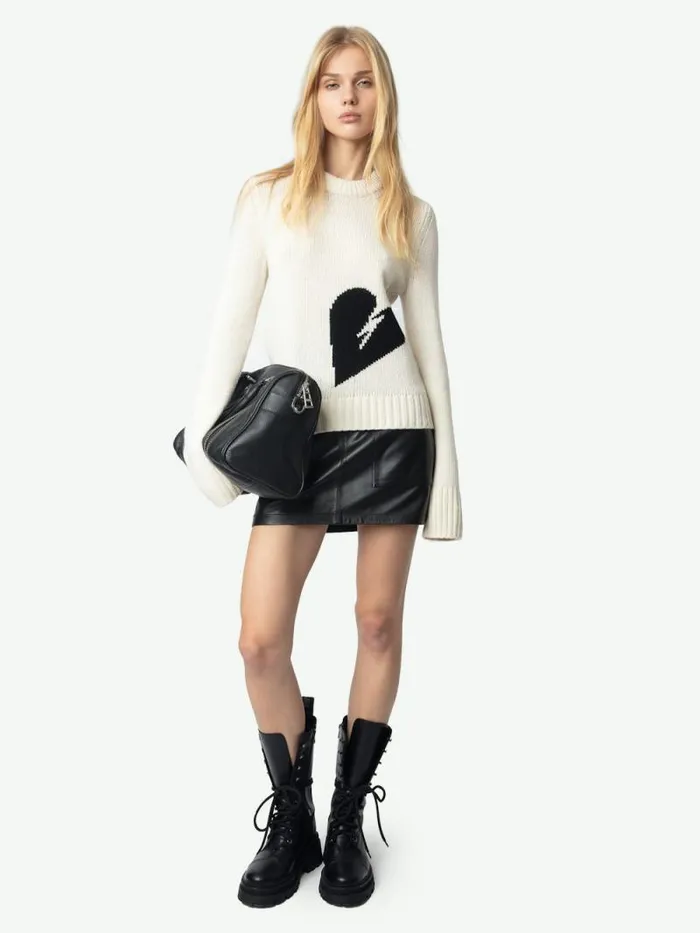 Women Zadig and Voltaire Sweaters and Cardigans Malty Wool Sweater Ecru