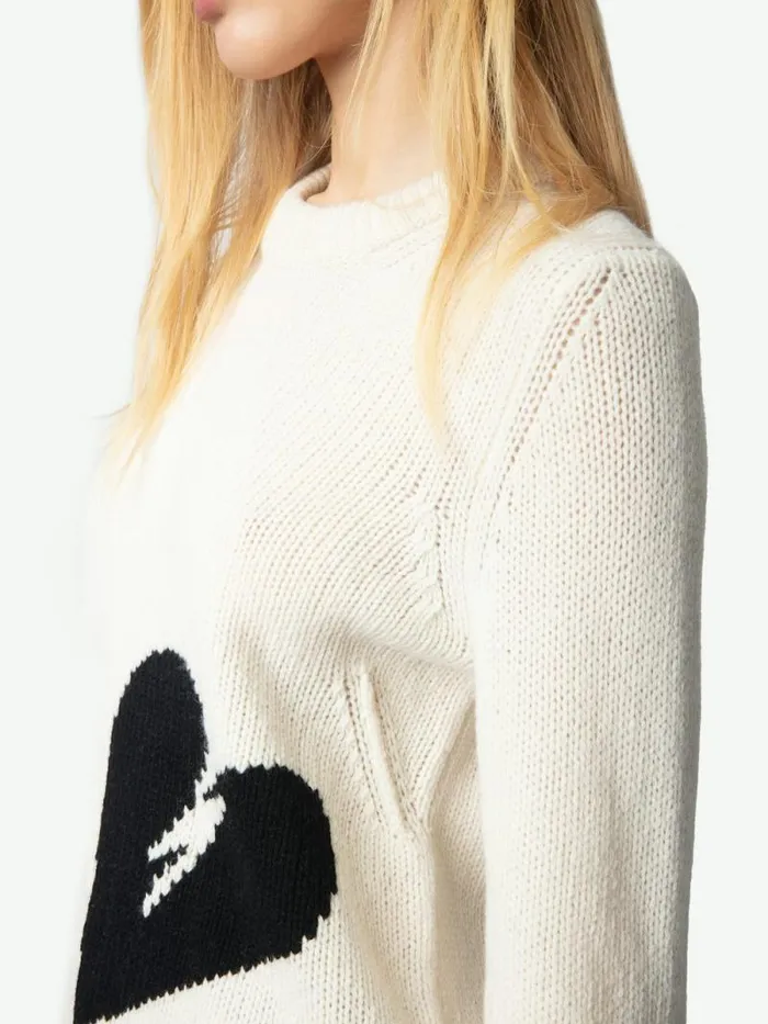 Women Zadig and Voltaire Sweaters and Cardigans Malty Wool Sweater Ecru