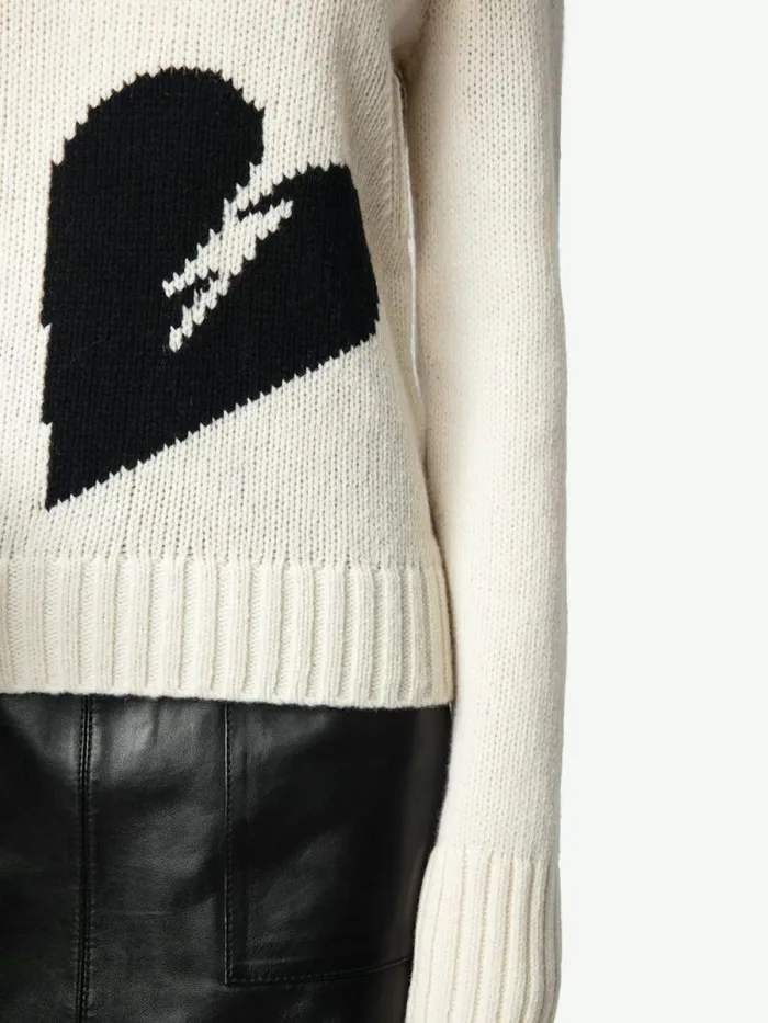 Women Zadig and Voltaire Sweaters and Cardigans Malty Wool Sweater Ecru