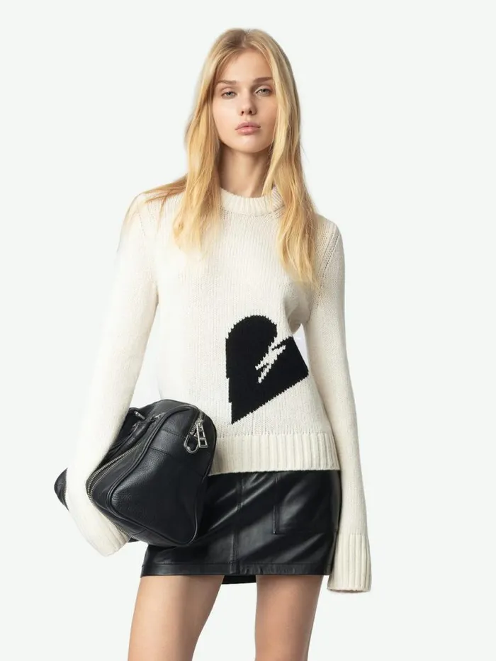 Women Zadig and Voltaire Sweaters and Cardigans Malty Wool Sweater Ecru