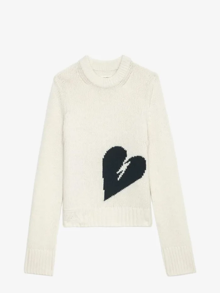 Women Zadig and Voltaire Sweaters and Cardigans Malty Wool Sweater Ecru