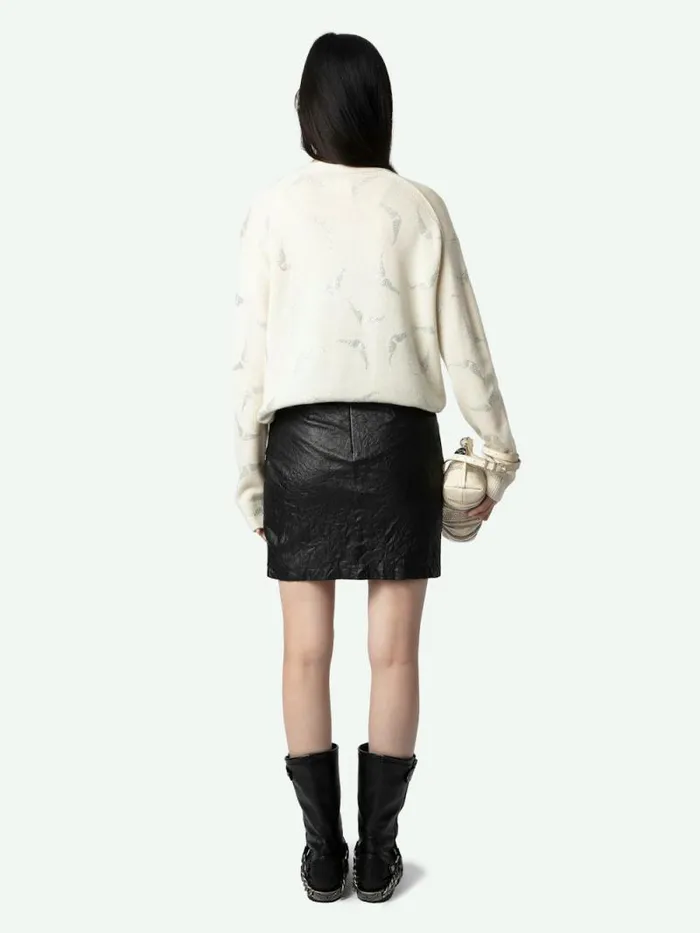 Women Zadig and Voltaire Sweaters and Cardigans Mirka Diamant Wings Cashmere Cardigan Flake