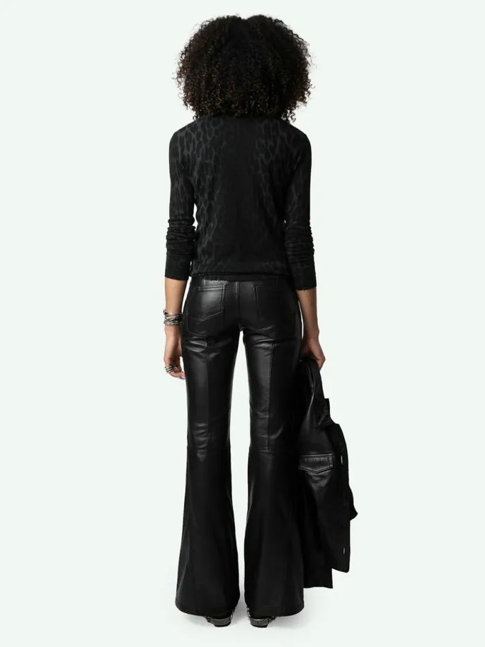 Women Zadig and Voltaire Sweaters and Cardigans Rivy Leopard Cashmere Sweater Peaks Women Zadig and Voltaire Sweaters and Cardigans Rivy Leopard Cashmere Sweater Peaks