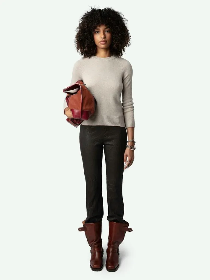 Women Zadig and Voltaire Sweaters and Cardigans Sourcy Cashmere Sweater Latte