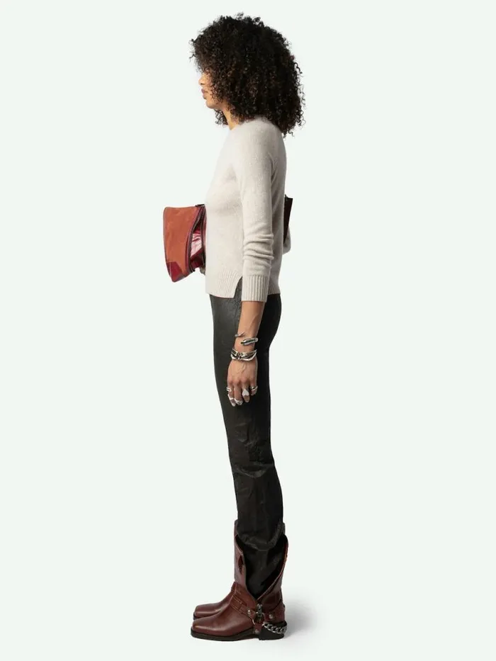 Women Zadig and Voltaire Sweaters and Cardigans Sourcy Cashmere Sweater Latte Women Zadig and Voltaire Sweaters and Cardigans Sourcy Cashmere Sweater Latte
