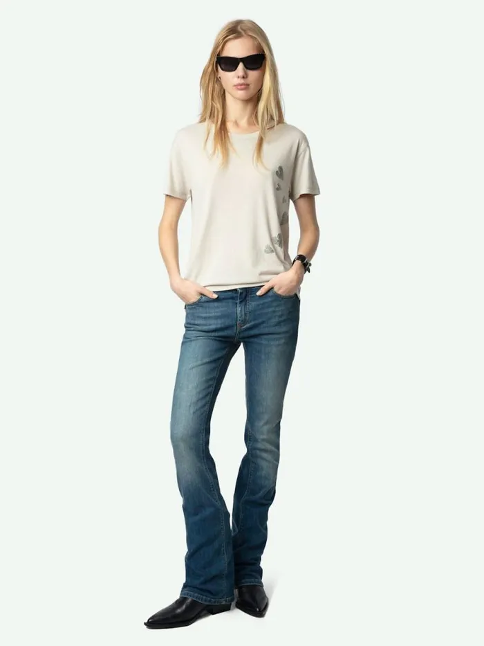 Women Zadig and Voltaire TShirts Marta Tshirt Light Grey