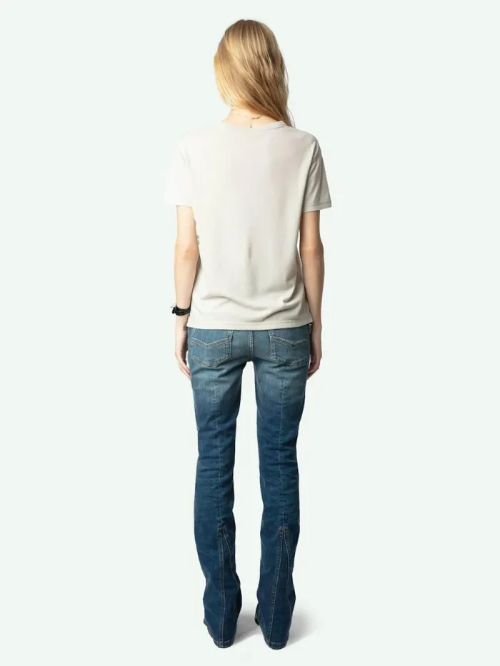 Women Zadig and Voltaire TShirts Marta Tshirt Light Grey Women Zadig and Voltaire TShirts Marta Tshirt Light Grey