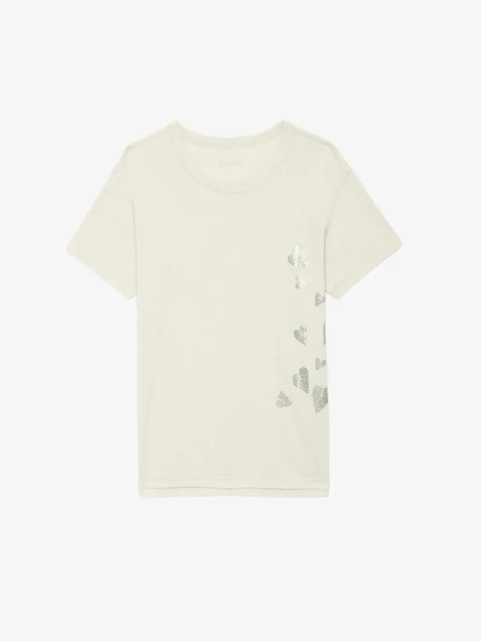 Women Zadig and Voltaire TShirts Marta Tshirt Light Grey Women Zadig and Voltaire TShirts Marta Tshirt Light Grey