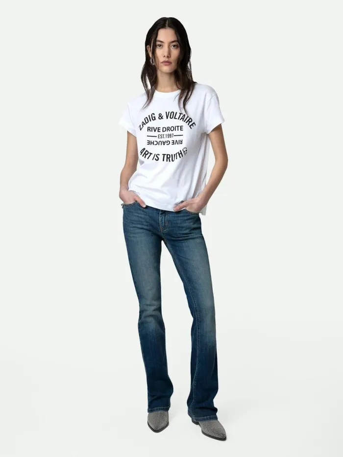 Women Zadig and Voltaire TShirts Walk Blason TShirt White