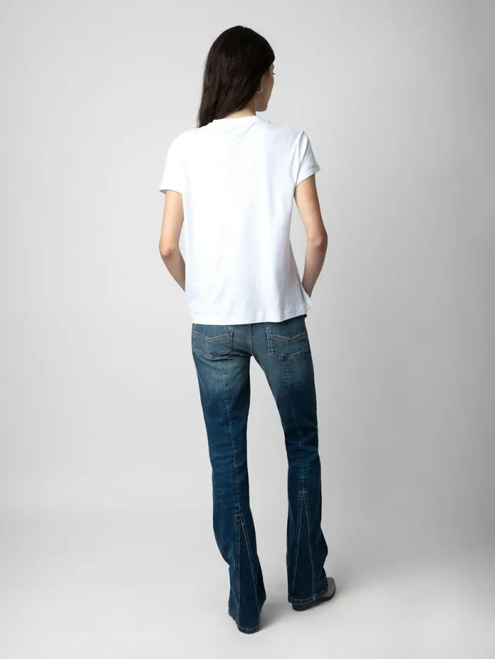 Women Zadig and Voltaire TShirts Walk Blason TShirt White