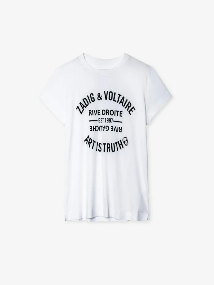 Women Zadig and Voltaire TShirts Walk Blason TShirt White