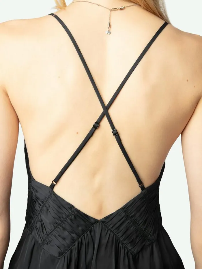 Women Zadig and Voltaire Tops and Shirts Cayonne Satin Camisole Black Women Zadig and Voltaire Tops and Shirts Cayonne Satin Camisole Black