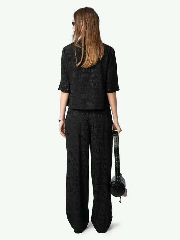 Women Zadig and Voltaire Tops and Shirts Telmos Silk Shirt Black Women Zadig and Voltaire Tops and Shirts Telmos Silk Shirt Black