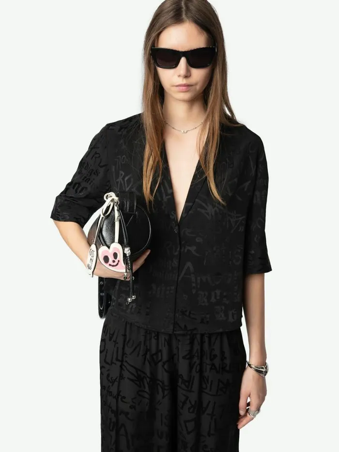 Women Zadig and Voltaire Tops and Shirts Telmos Silk Shirt Black Women Zadig and Voltaire Tops and Shirts Telmos Silk Shirt Black