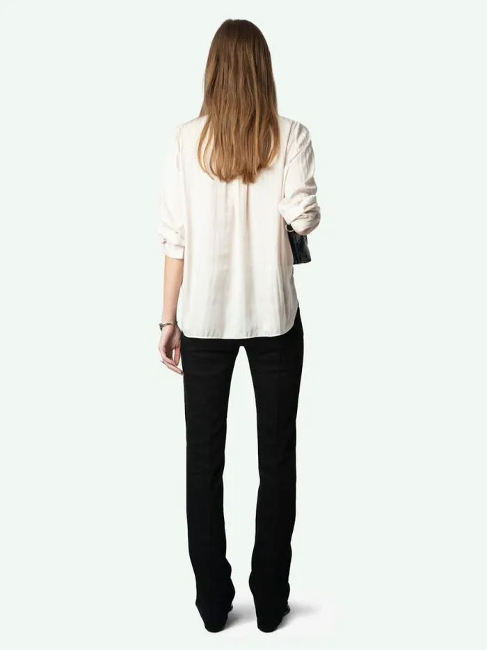Women Zadig and Voltaire Tops and Shirts Tink Satin Blouse Pearly