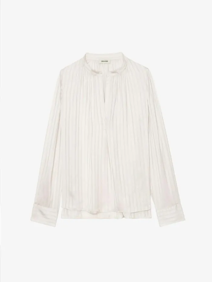 Women Zadig and Voltaire Tops and Shirts Tink Satin Blouse Pearly
