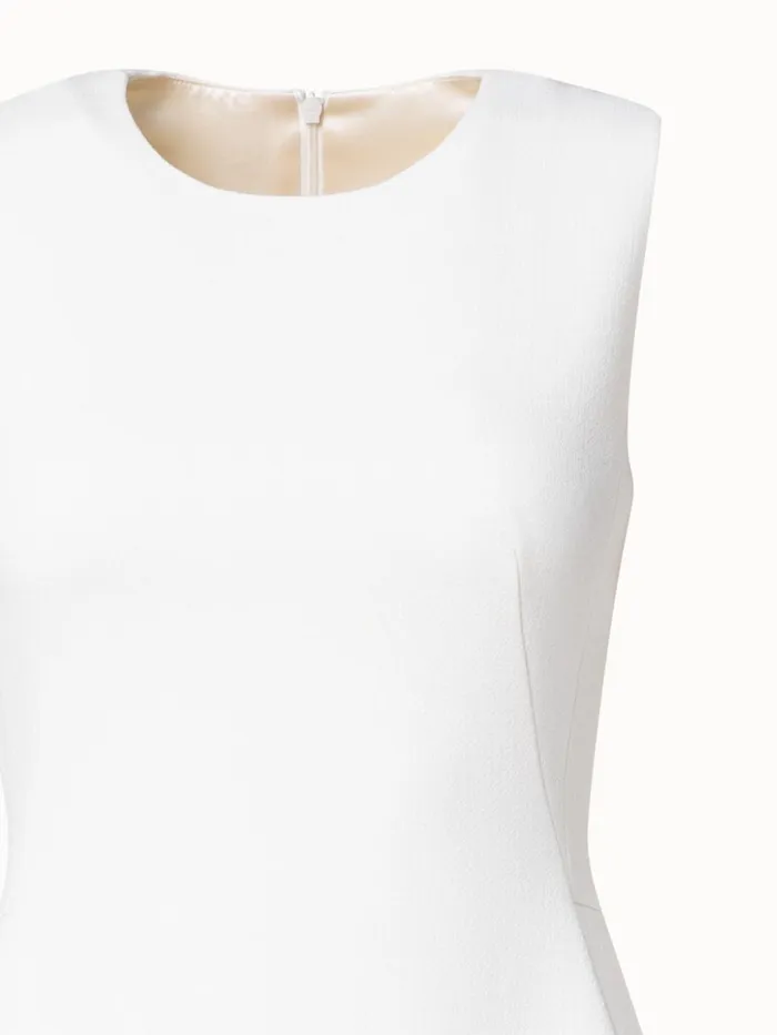 Wool Crpe DoubleFace Sheath Dress Ecru Women Akris Dresses