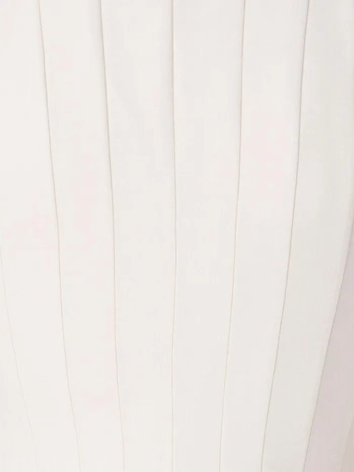 Wool DoubleFace Dress With Skaters Pleats Offwhite Women Akris Dresses