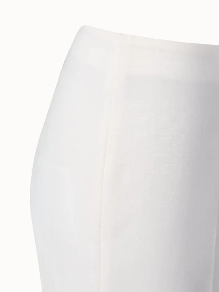 Wool DoubleFace Pants With Slim Leg Offwhite Women Akris Pants