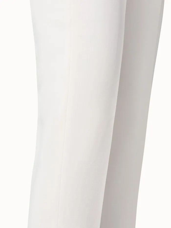 Wool DoubleFace Pants With Slim Leg Offwhite Women Akris Pants