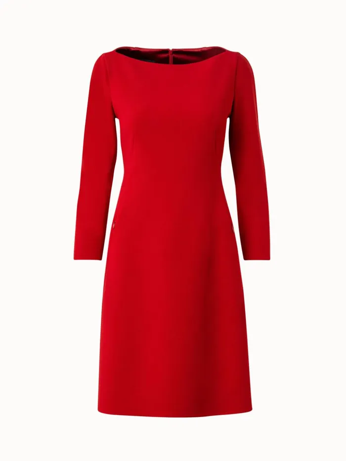 Wool Stretch DoubleFace Dress Ruby Red Women Akris Dresses