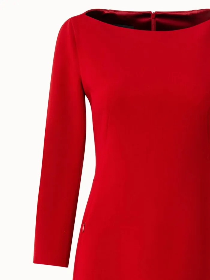 Wool Stretch DoubleFace Dress Ruby Red Women Akris Dresses