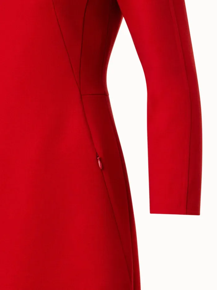 Wool Stretch DoubleFace Dress Ruby Red Women Akris Dresses